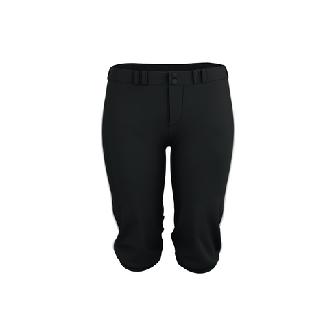 Badger Sport Girls Belt Loop Fastpitch Pant (A00062-028304), Color 'Black/White'